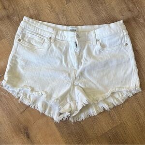 Pistola Women's Cream Frayed Jean Shorts